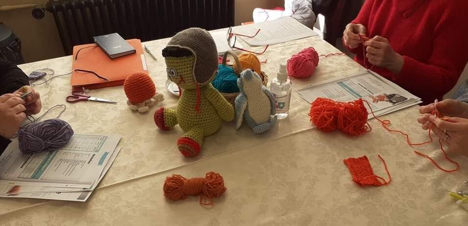 Vue atelier crochet Pluvigner 2023 Mailles calines. Vue atelier crochet à Pluvigner 2023. Mailles calines